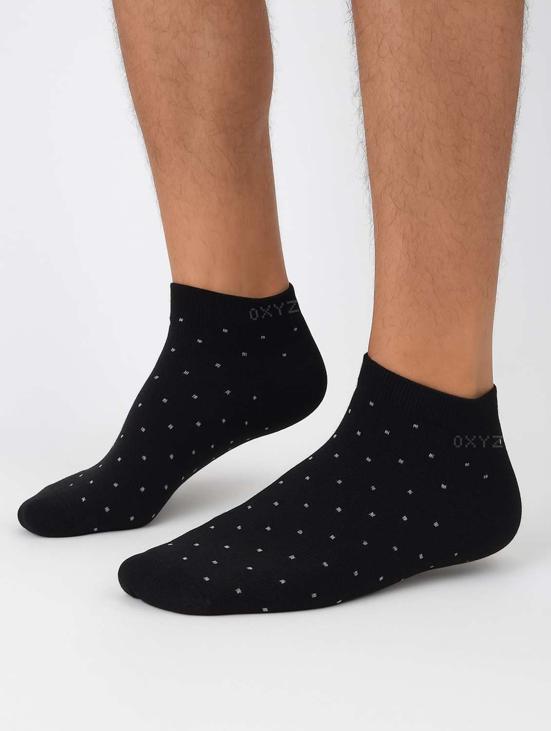 men pack of 3 printed ankle length socks - 22300040 -  Standard Image - 4