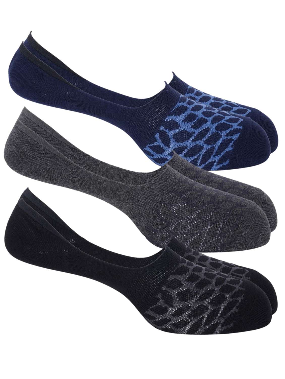 men pack of 3 printed no show socks - 22300056 -  Standard Image - 1