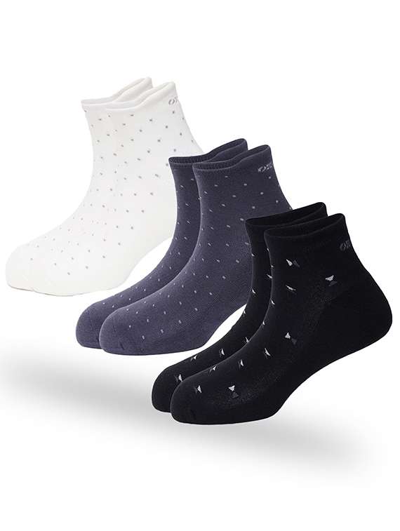 men pack of 3 printed ankle length socks - 22300064 -  Standard Image - 1
