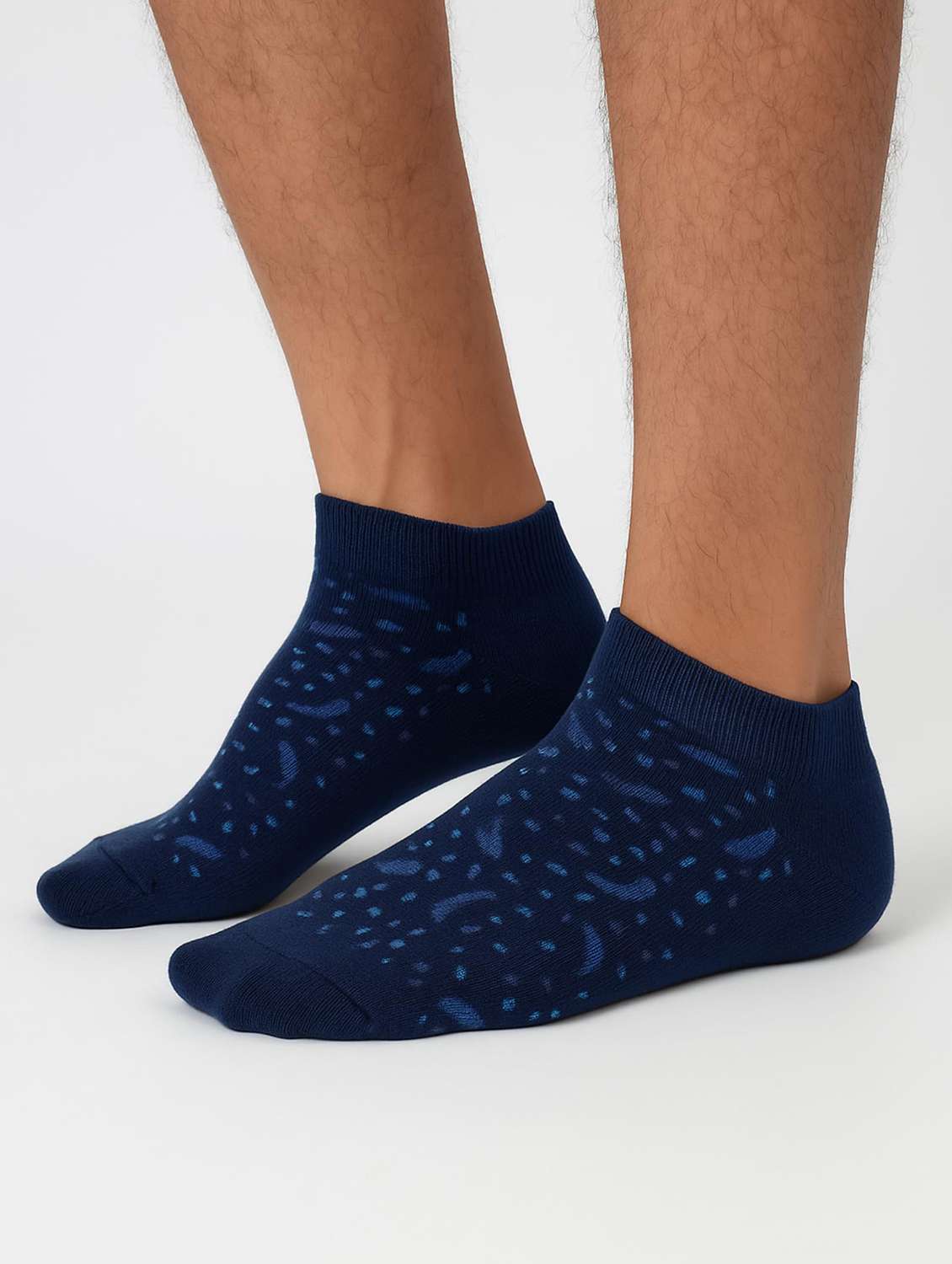 men pack of 3 printed ankle length socks - 22300065 -  Standard Image - 4