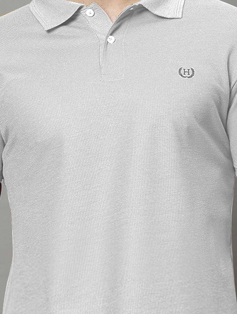 men solid short sleeve slim fit polo t-shirt - 22300121 -  Standard Image - 4