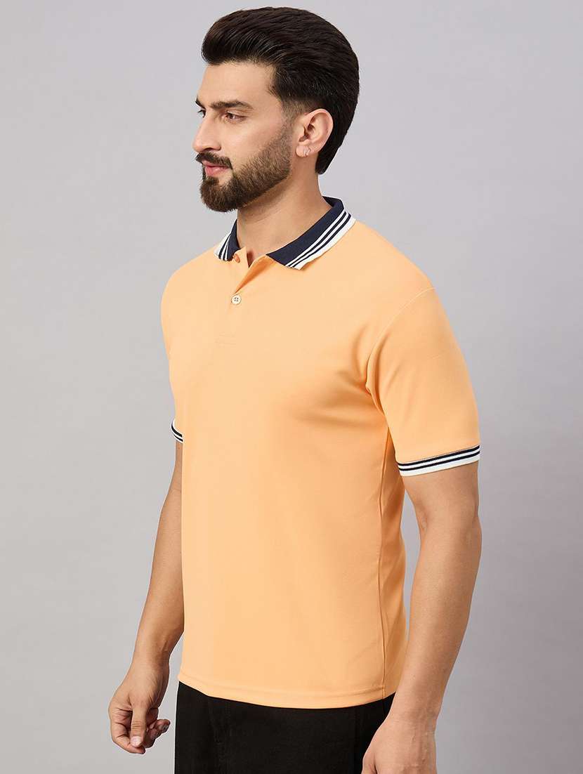 men solid short sleeve regular fit polo t-shirt - 22300123 -  Standard Image - 1