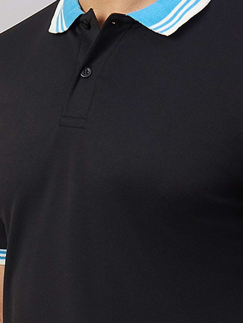 men solid short sleeve regular fit polo t-shirt - 22300124 -  Standard Image - 4