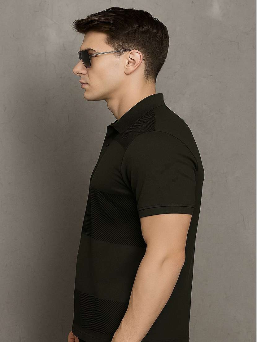 men printed short sleeve polo t-shirt - 22300134 -  Standard Image - 1