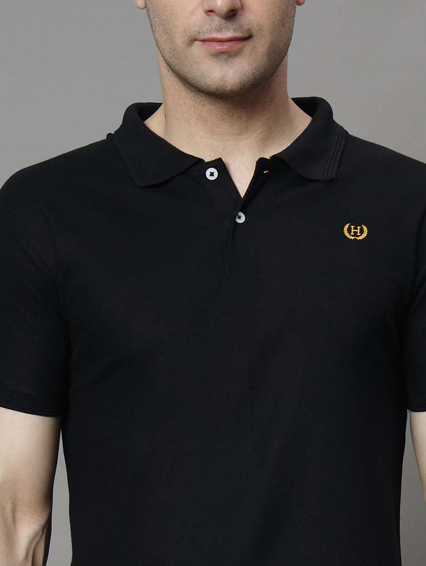 men solid short sleeve polo t-shirt - 22300149 -  Standard Image - 4
