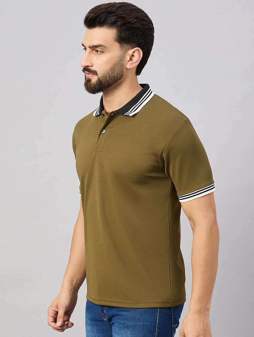 men solid short sleeve polo t-shirt - 22300179 -  Standard Image - 1