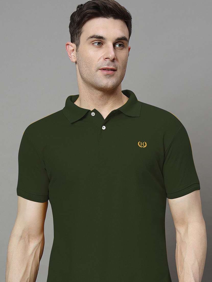 men solid short sleeve polo t-shirt - 22300185 -  Standard Image - 1