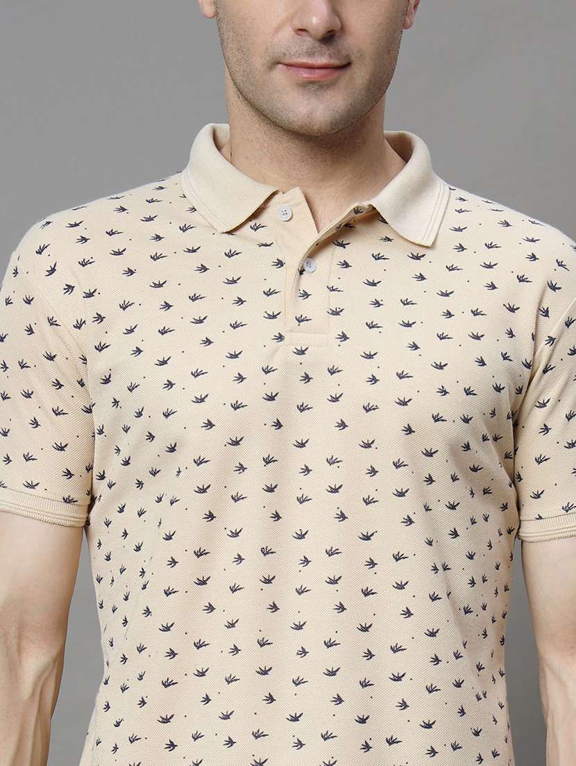 men printed short sleeve polo t-shirt - 22300202 -  Standard Image - 4