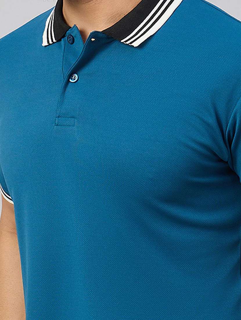 men solid short sleeve polo t-shirt - 22300237 -  Standard Image - 4