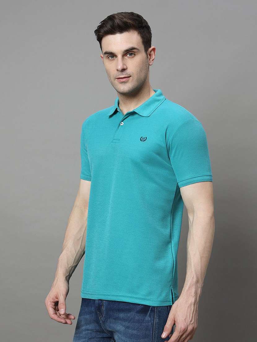 men solid short sleeve polo t-shirt - 22300241 -  Standard Image - 1