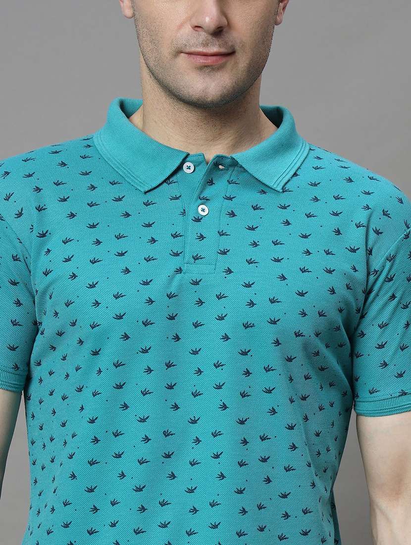 men printed short sleeve polo t-shirt - 22300253 -  Standard Image - 4