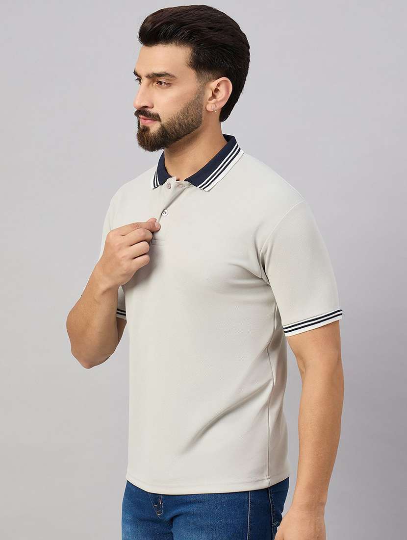 men solid short sleeve polo t-shirt - 22300261 -  Standard Image - 1