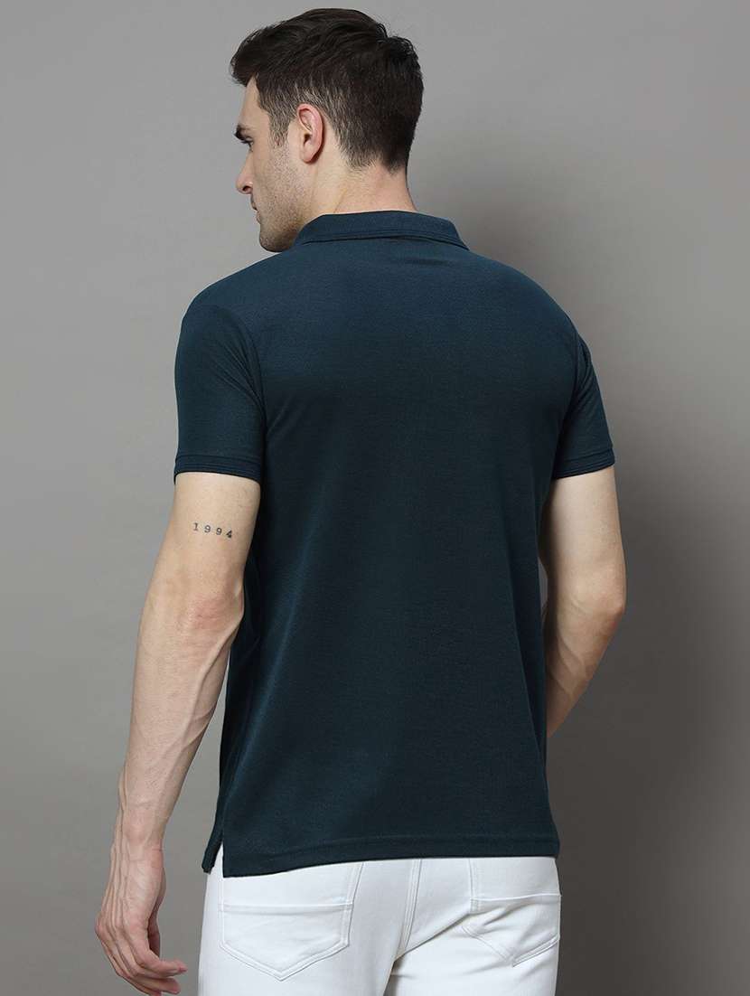 men solid short sleeve polo t-shirt - 22300266 -  Standard Image - 1