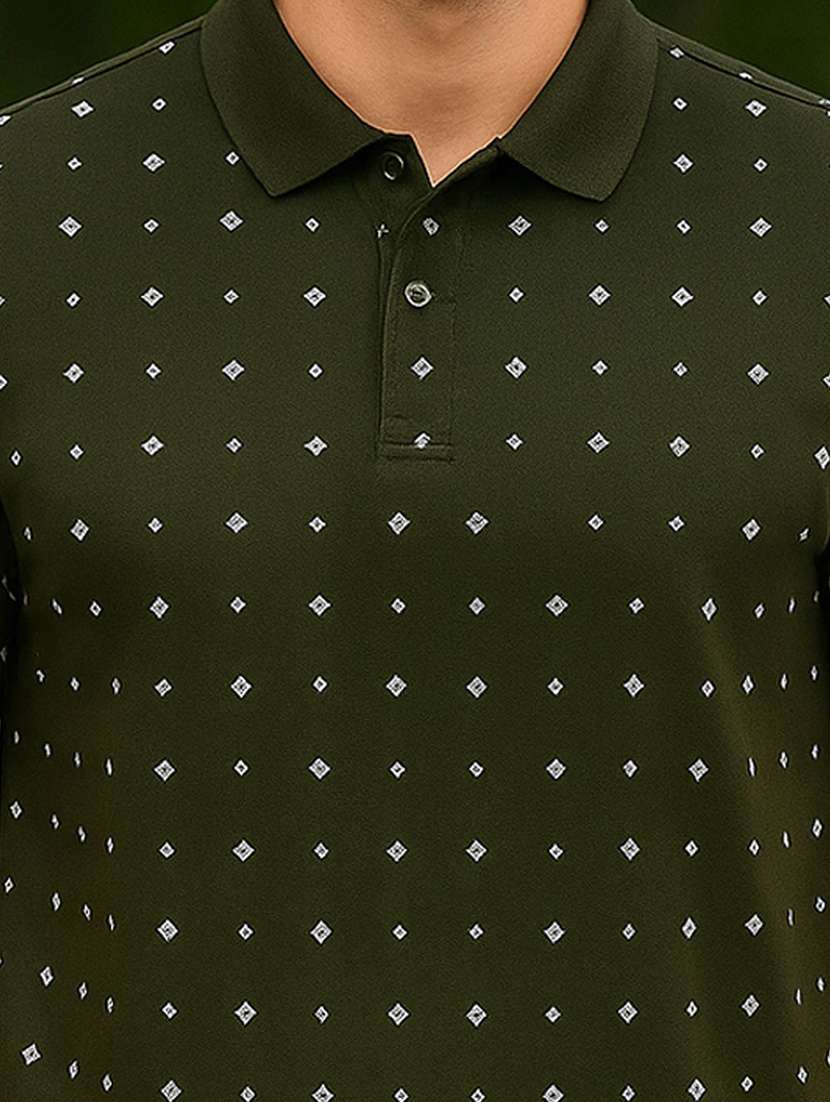 men printed short sleeve polo t-shirt - 22300275 -  Standard Image - 4