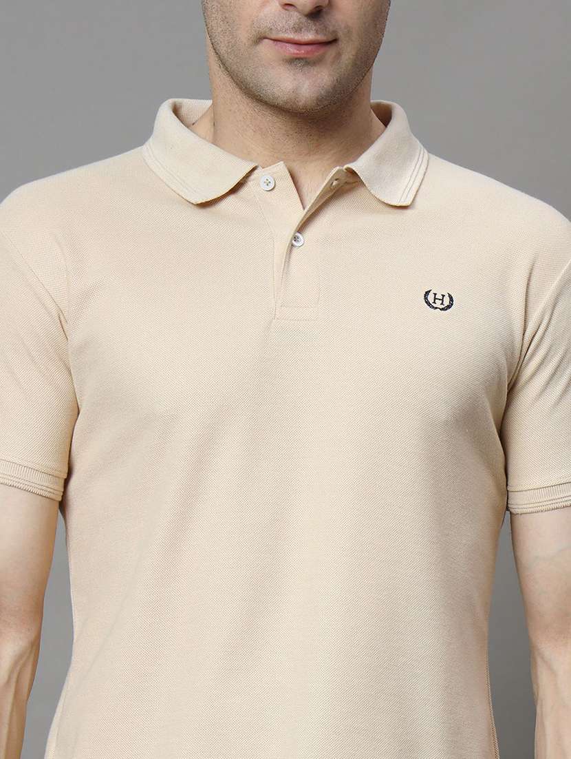men solid short sleeve polo t-shirt - 22300294 -  Standard Image - 4