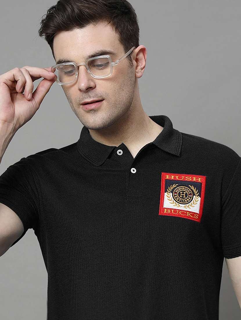 men solid short sleeve polo t-shirt - 22300311 -  Standard Image - 1