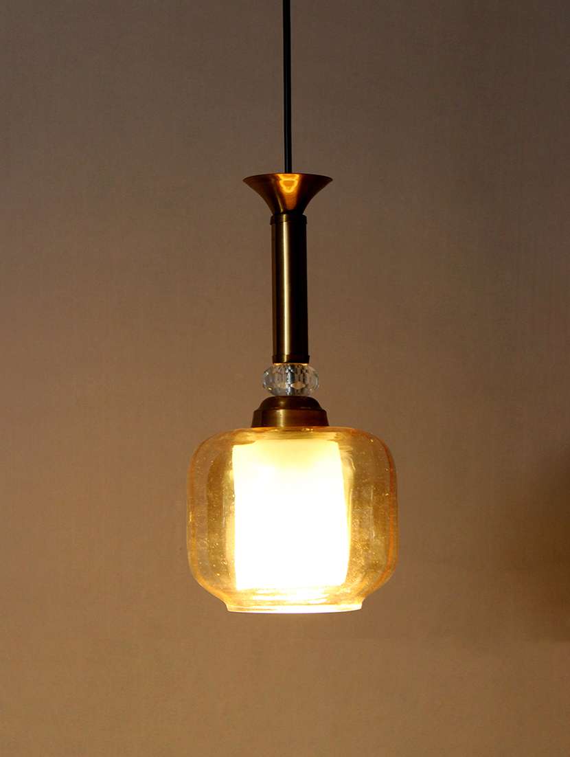 soft amber glass hanging lamp - 22300321 -  Standard Image - 1
