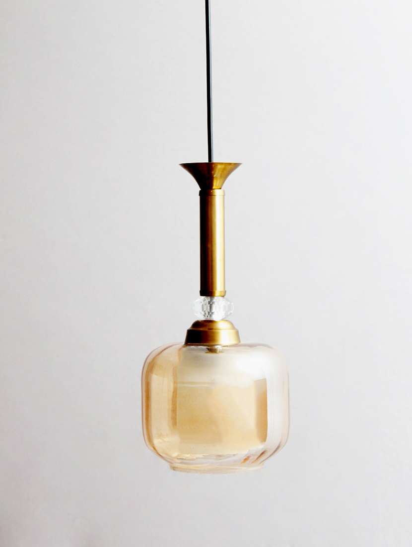 soft amber glass hanging lamp - 22300321 -  Standard Image - 4