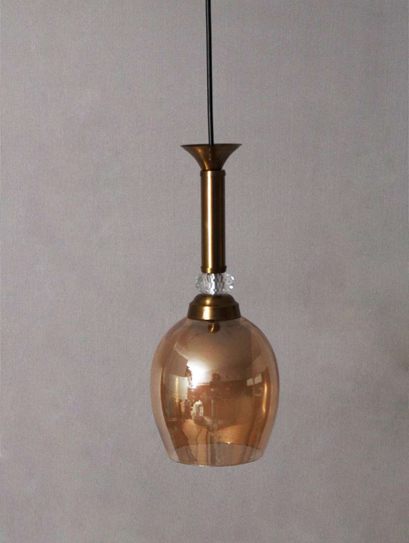modern plain amber glass hanging light - 22300324 -  Standard Image - 4