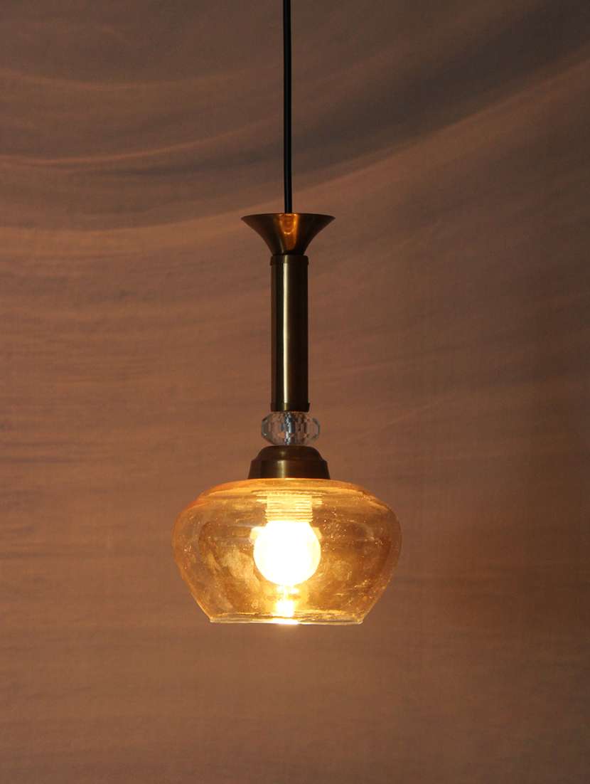 amber kachori glass hanging lamp