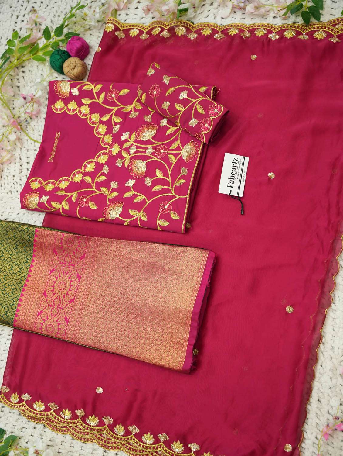 women self design south indian style unstitched lehenga choli set - 22300379 -  Standard Image - 4