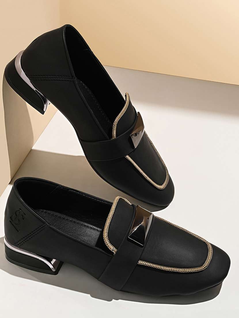 women black slip on moccasin - 22300394 -  Standard Image - 1