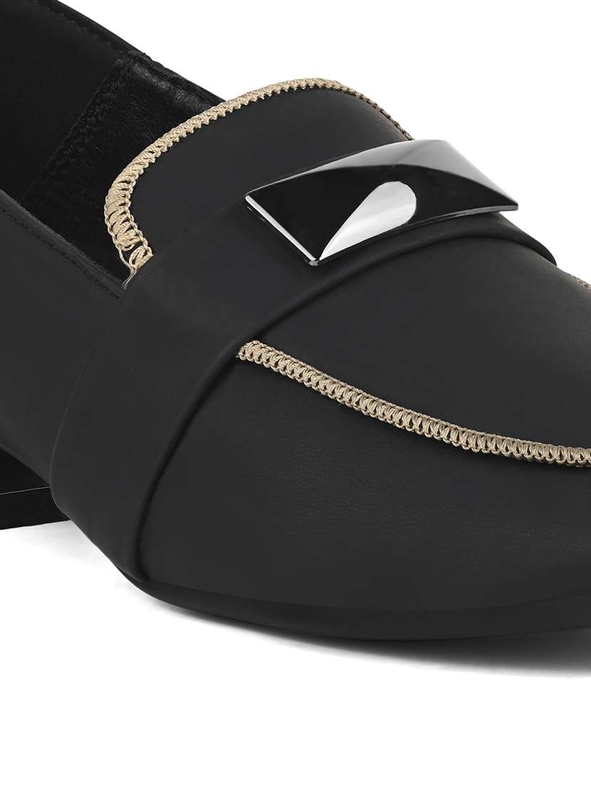 women black slip on moccasin - 22300394 -  Standard Image - 4