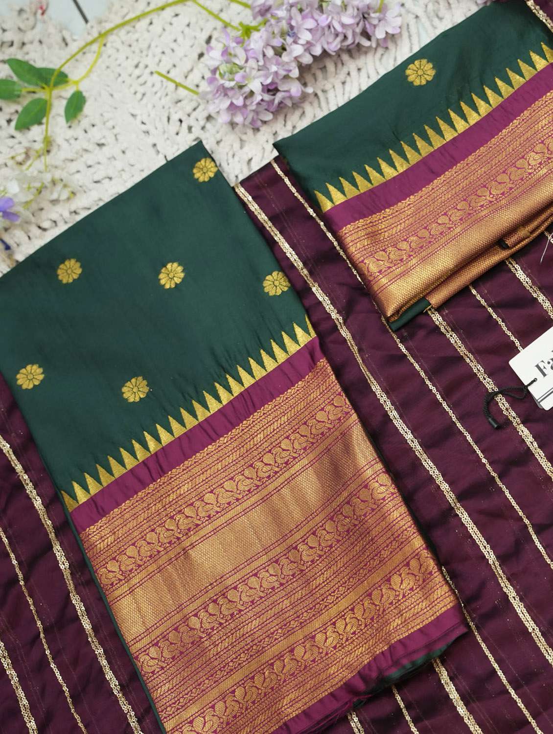 women self design south indian style unstitched lehenga choli set - 22300480 -  Standard Image - 4