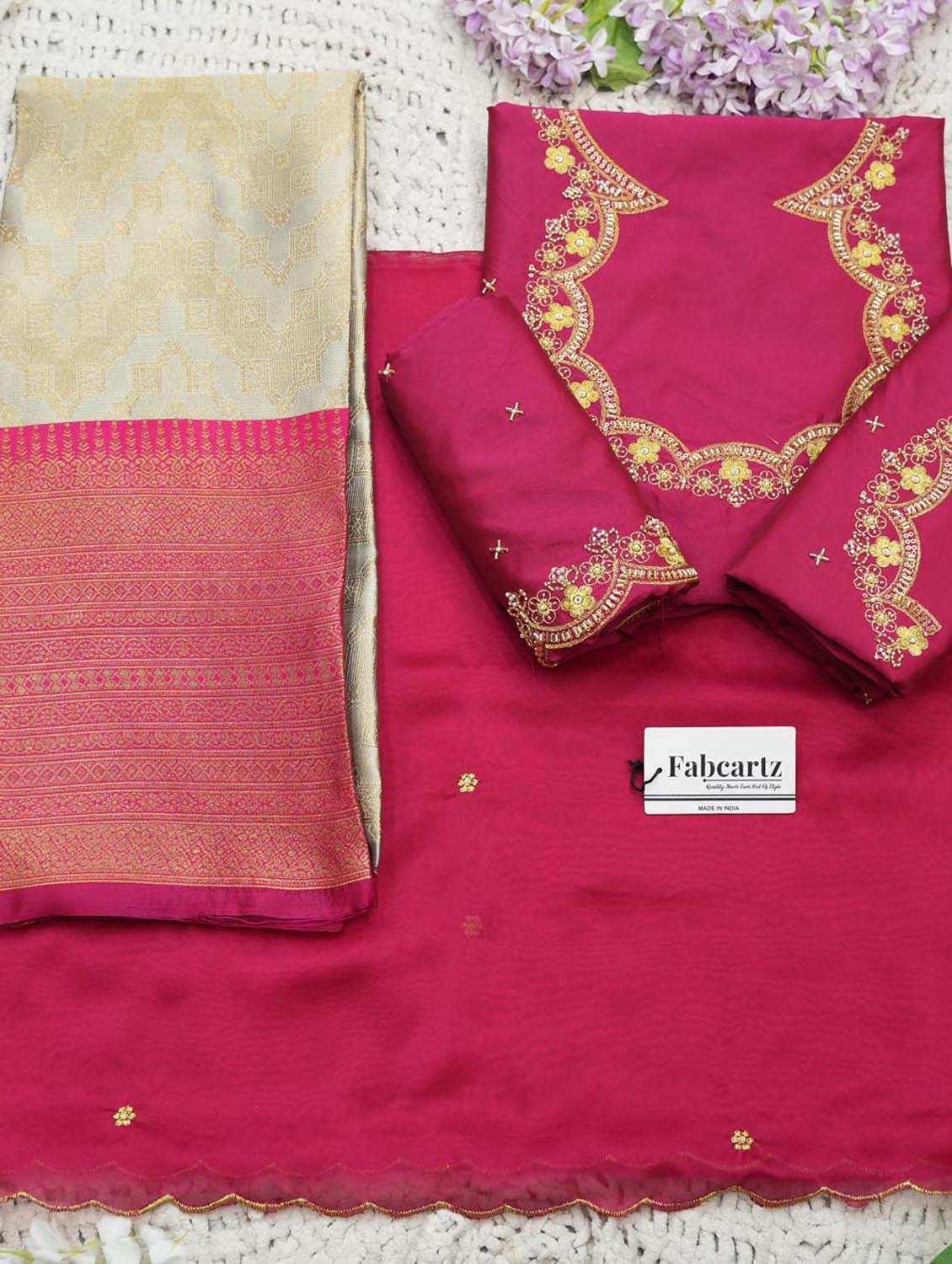 women self design south indian style unstitched lehenga choli set - 22300511 -  Standard Image - 4