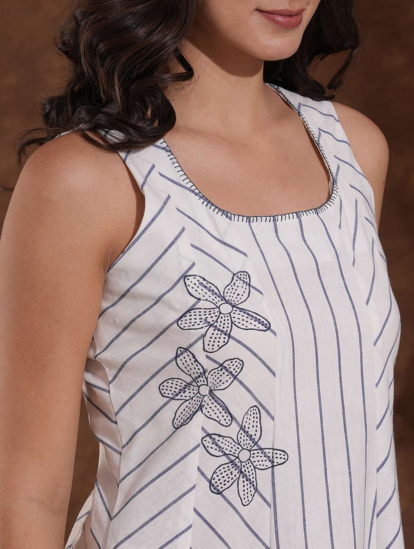 women printed sleeveless a-line dress - 22300572 -  Standard Image - 6