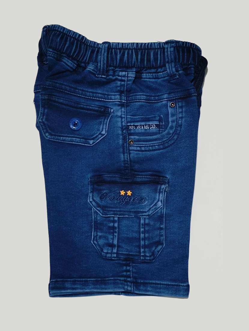 boys solid mid rise denim shorts - 22300577 -  Standard Image - 1