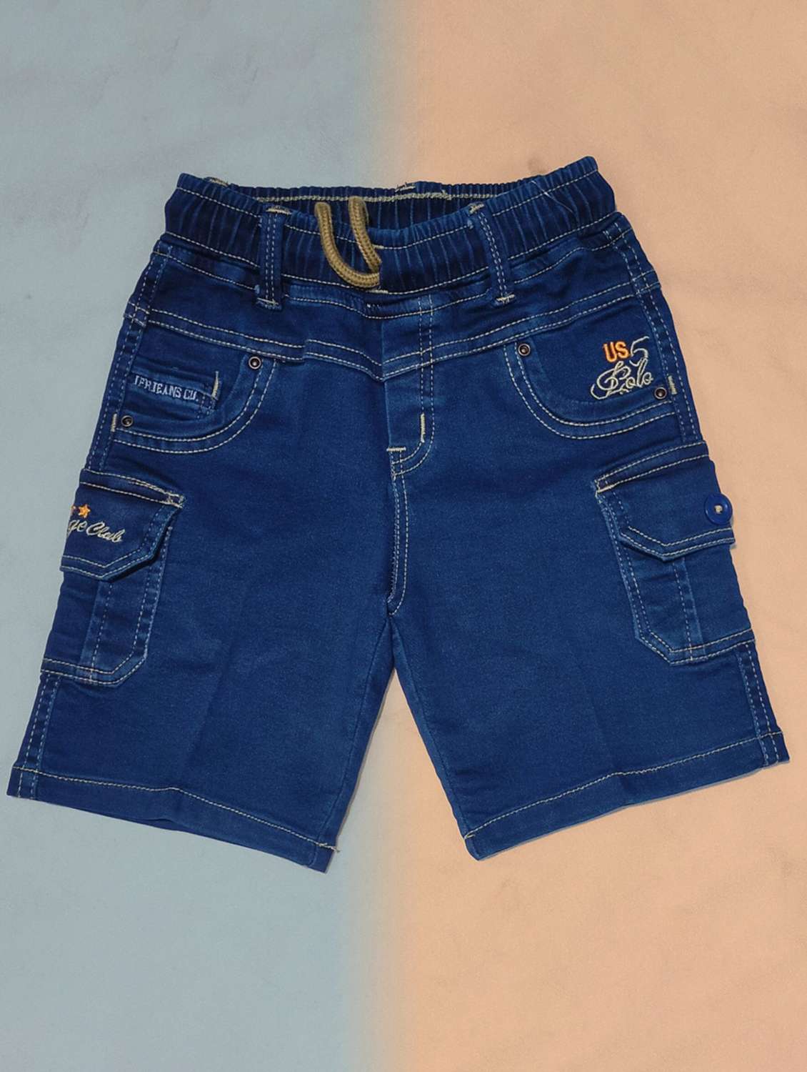 boys solid mid rise denim shorts - 22300578 -  Standard Image - 1