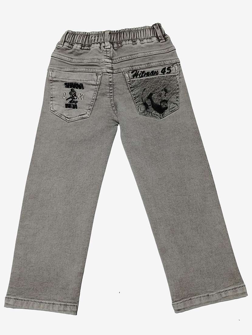 boys solid mid rise relaxed fit jean - 22300613 -  Standard Image - 1