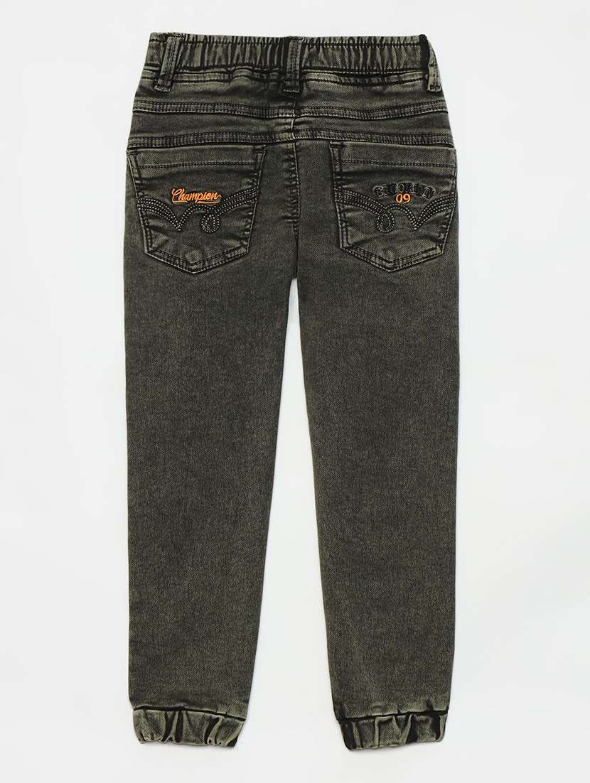 boys solid mid rise jogger - 22300651 -  Standard Image - 1