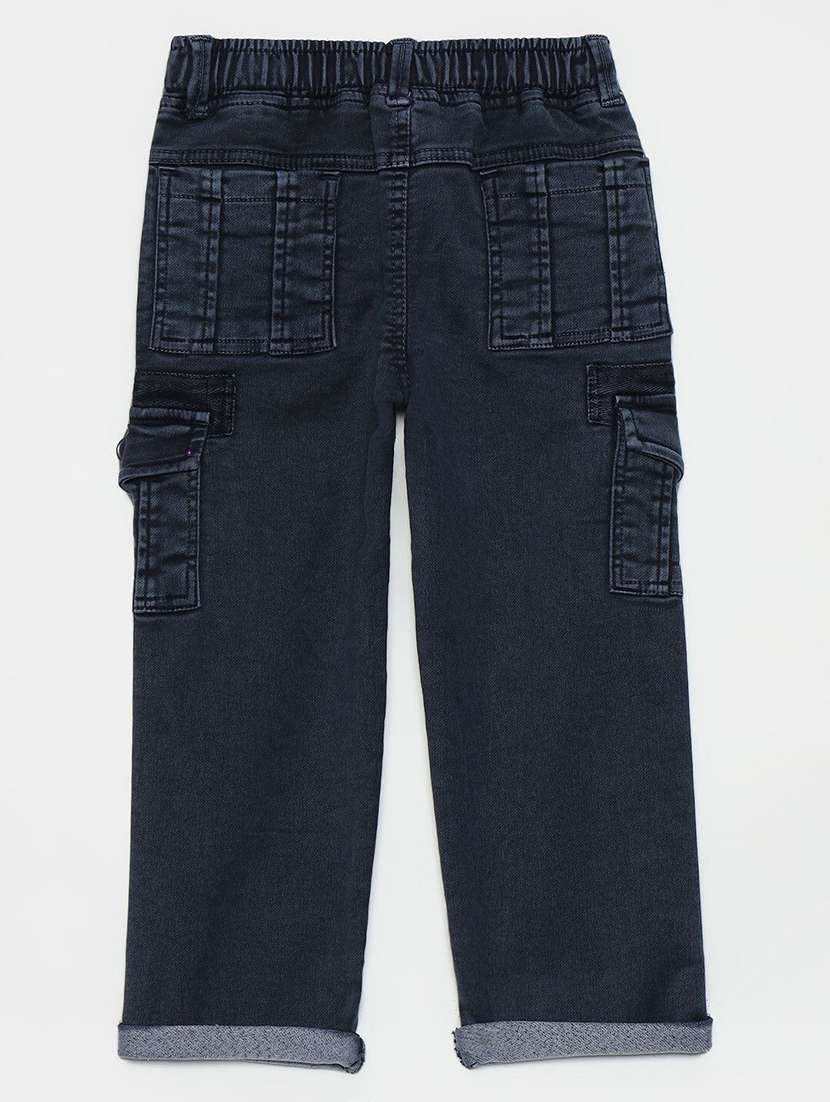 boys solid mid rise cargo - 22300683 -  Standard Image - 1