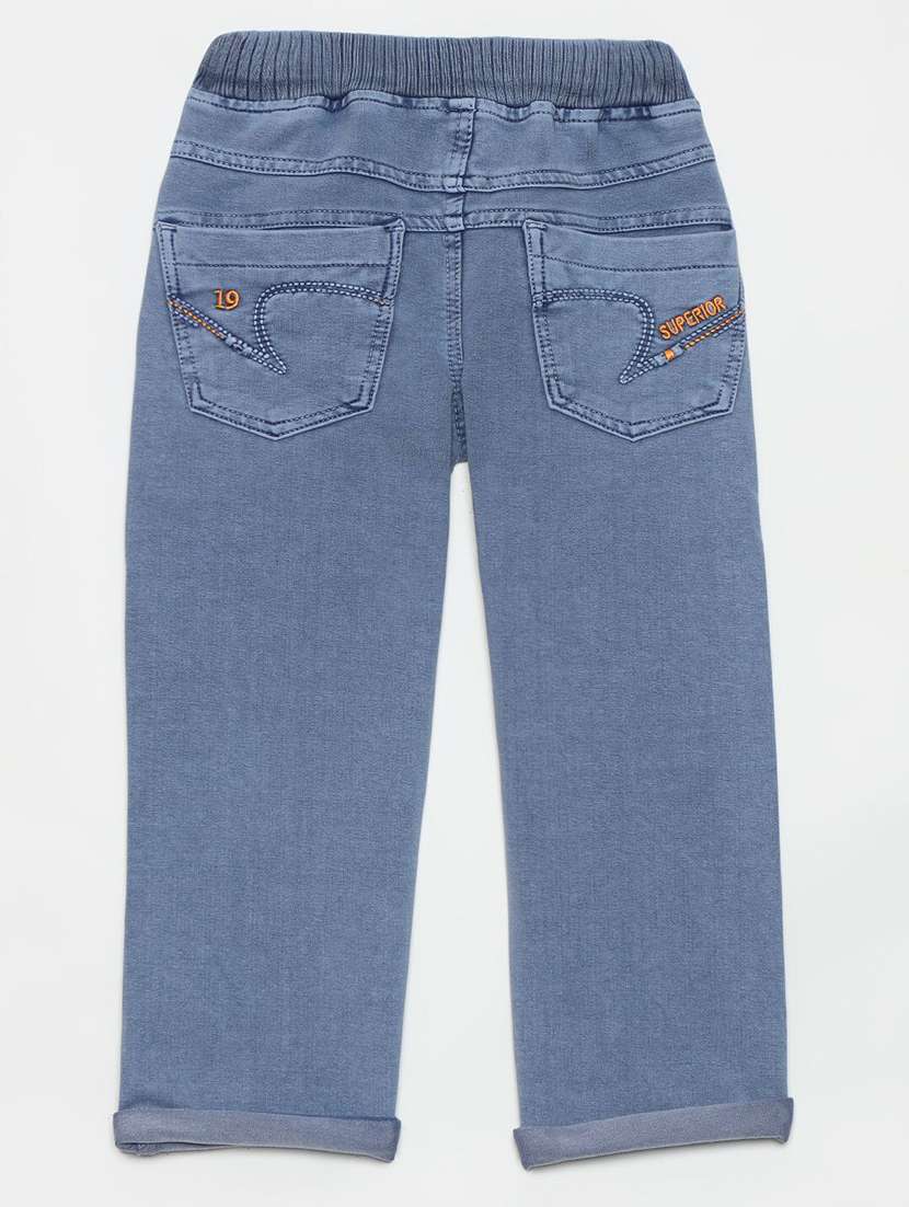 boys solid mid rise relaxed fit jean - 22300768 -  Standard Image - 1