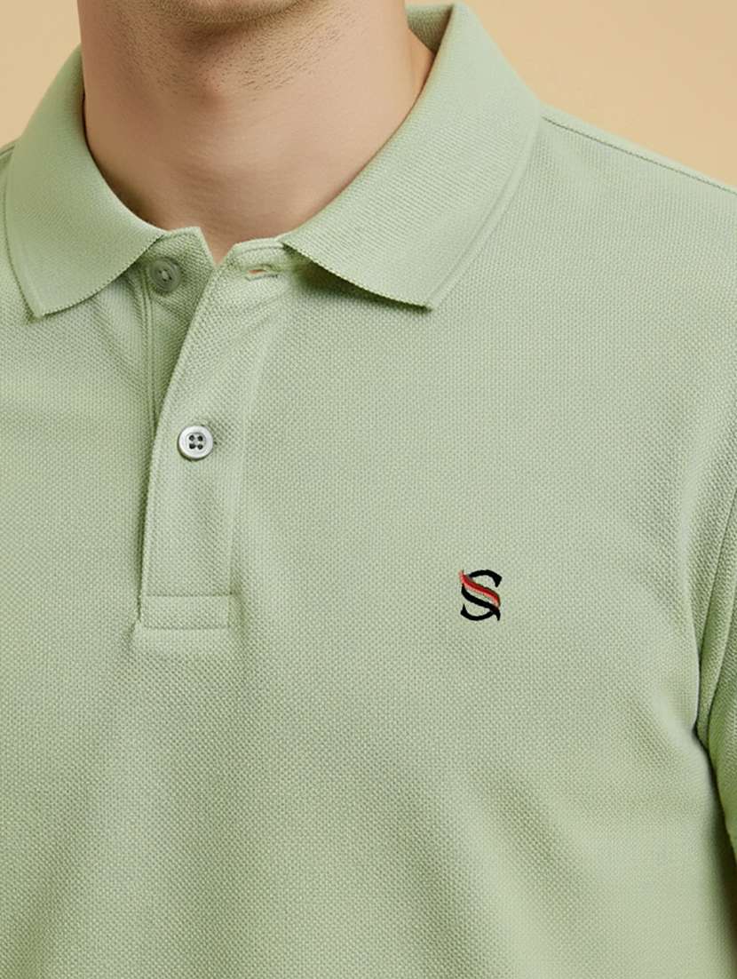 men solid short sleeve polo t-shirt - 22300823 -  Standard Image - 4