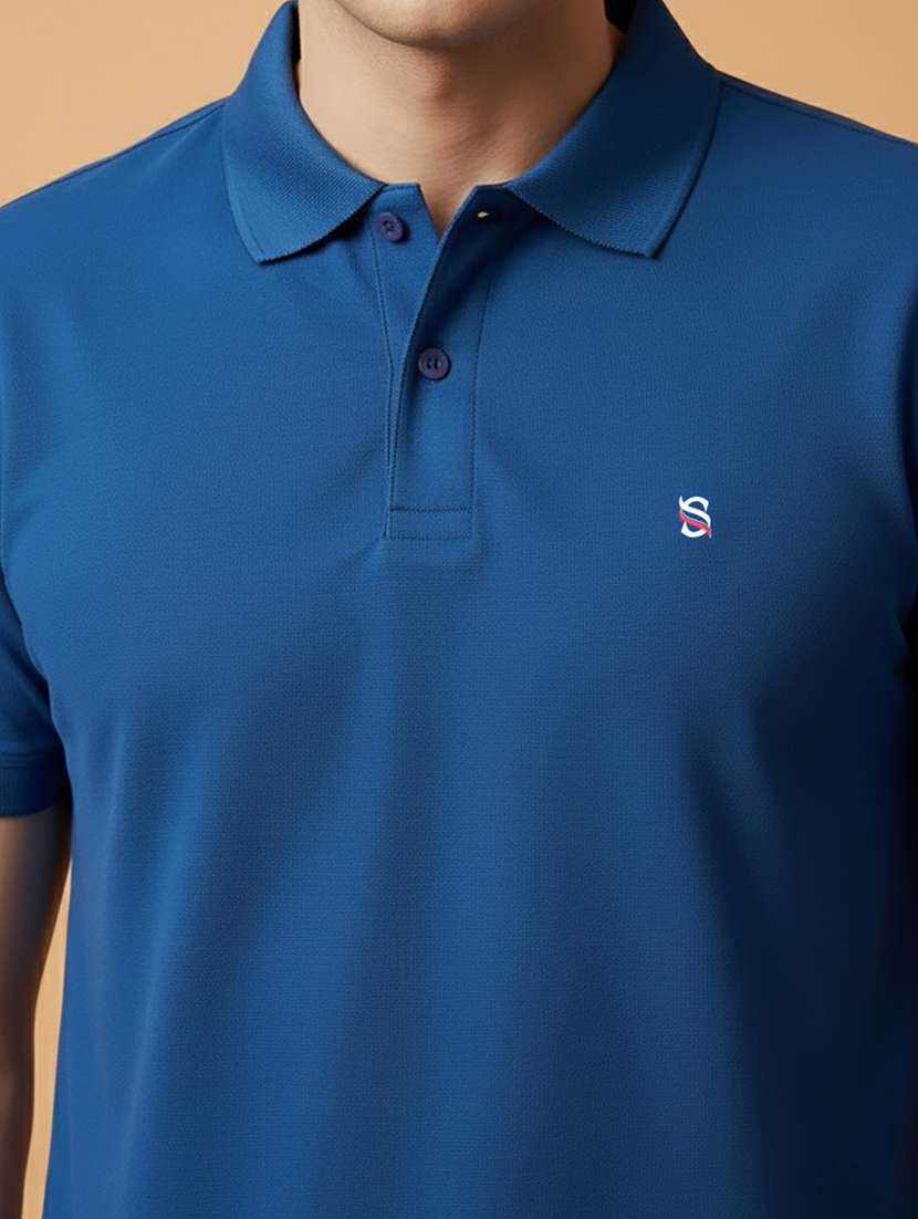 men solid short sleeve polo t-shirt - 22300824 -  Standard Image - 4