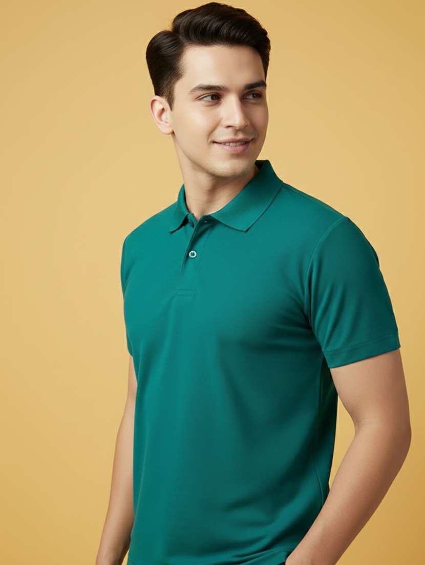 men solid short sleeve polo t-shirt - 22300833 -  Standard Image - 1