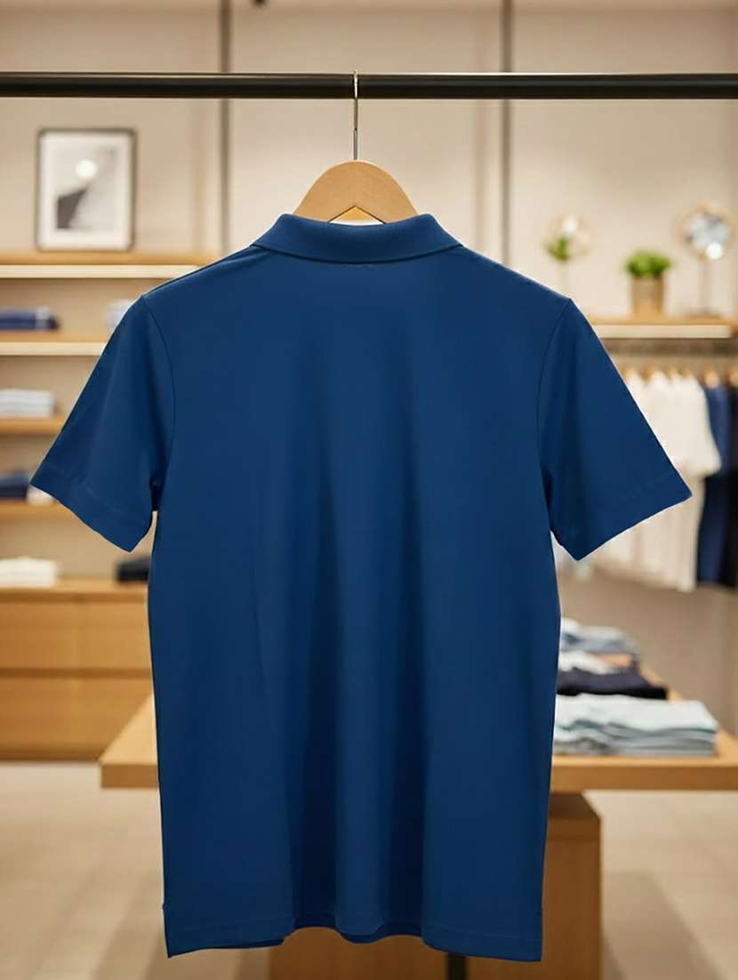 men solid short sleeve regular fit polo t-shirt - 22300850 -  Standard Image - 4