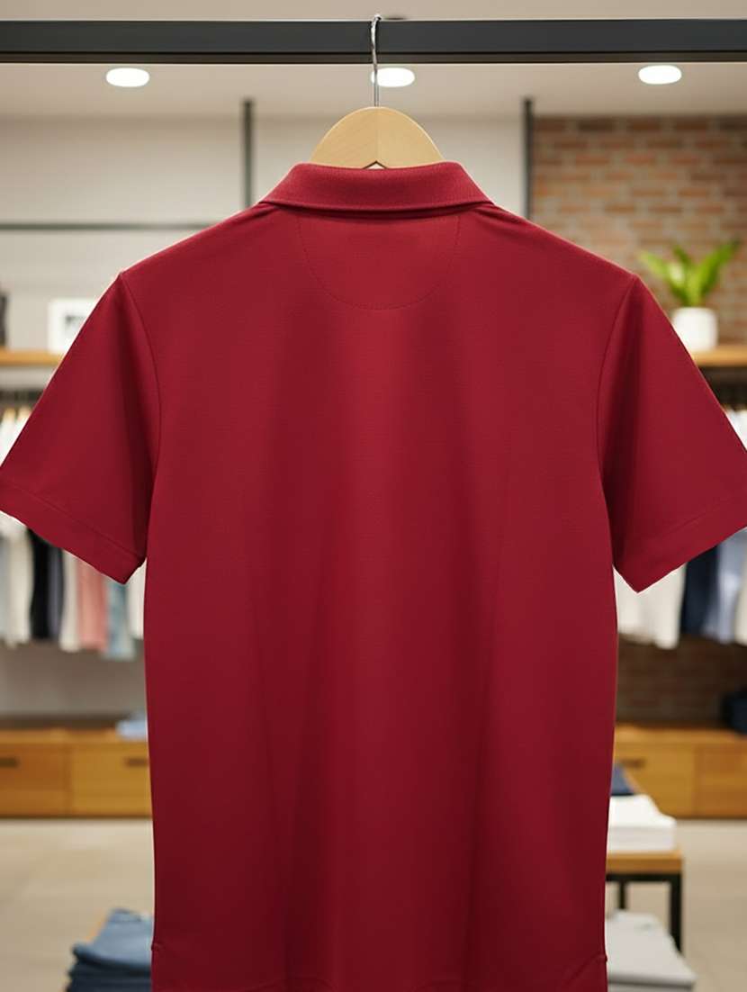 men solid short sleeve regular fit polo t-shirt - 22300855 -  Standard Image - 4