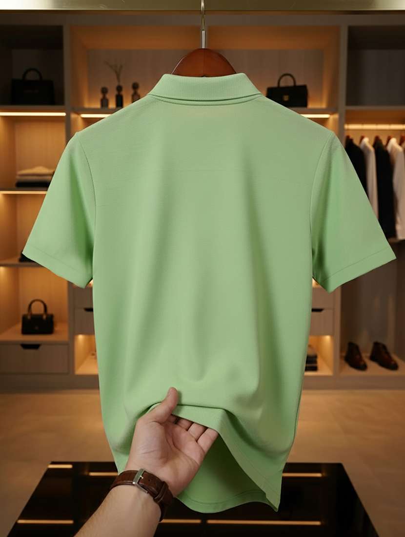 men solid short sleeve regular fit polo t-shirt - 22300858 -  Standard Image - 4