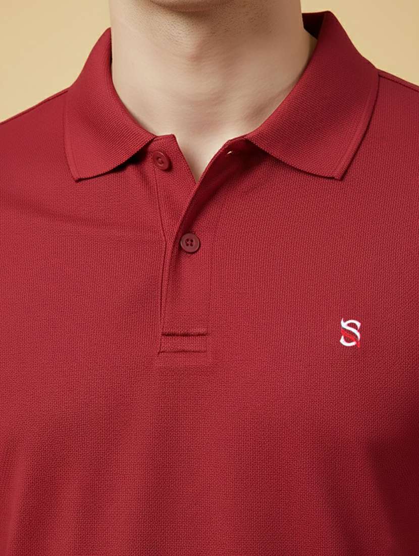 men solid short sleeve regular fit polo t-shirt - 22300866 -  Standard Image - 4