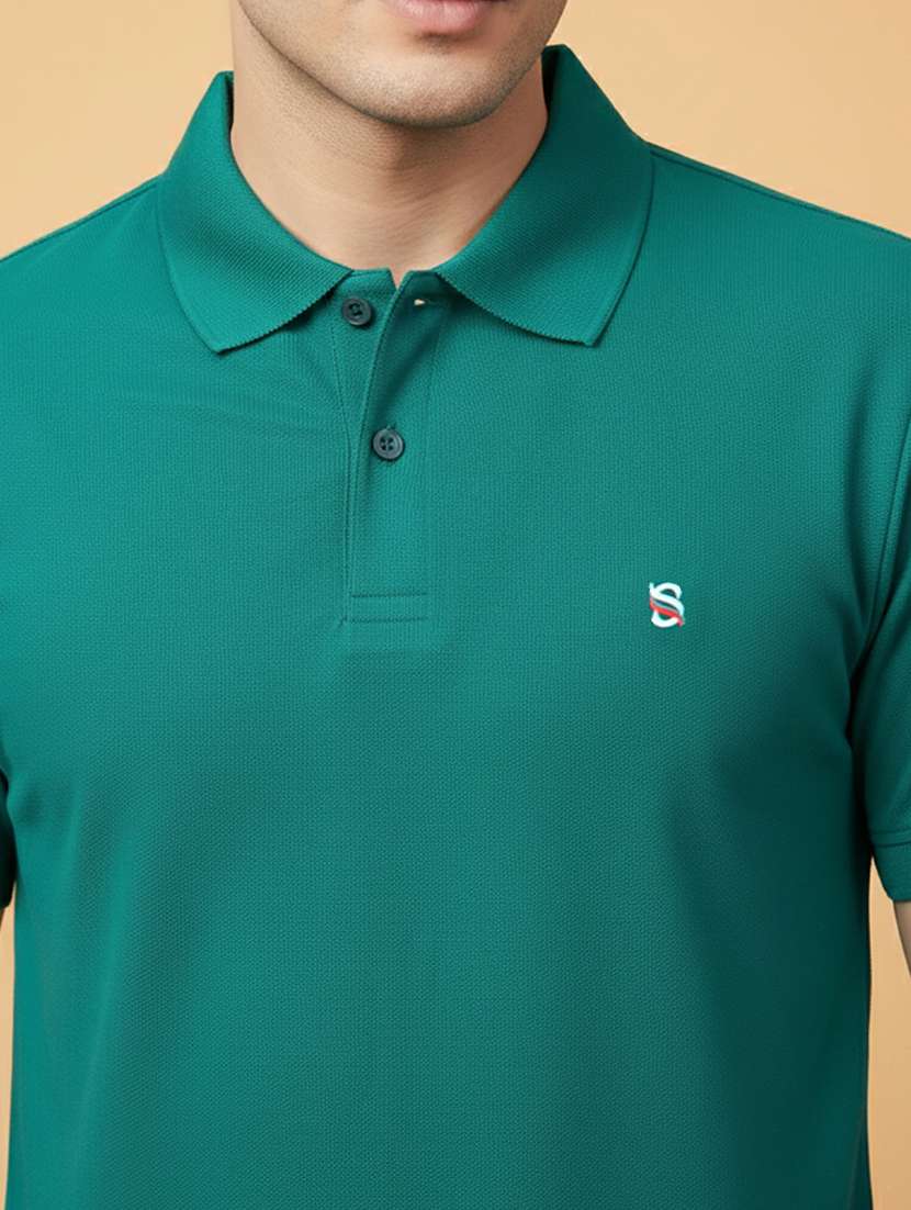 men solid short sleeve regular fit polo t-shirt - 22300870 -  Standard Image - 4