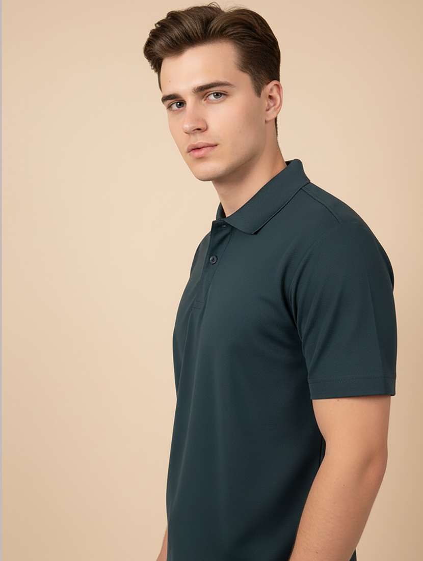 men solid short sleeve regular fit polo t-shirt - 22300875 -  Standard Image - 1