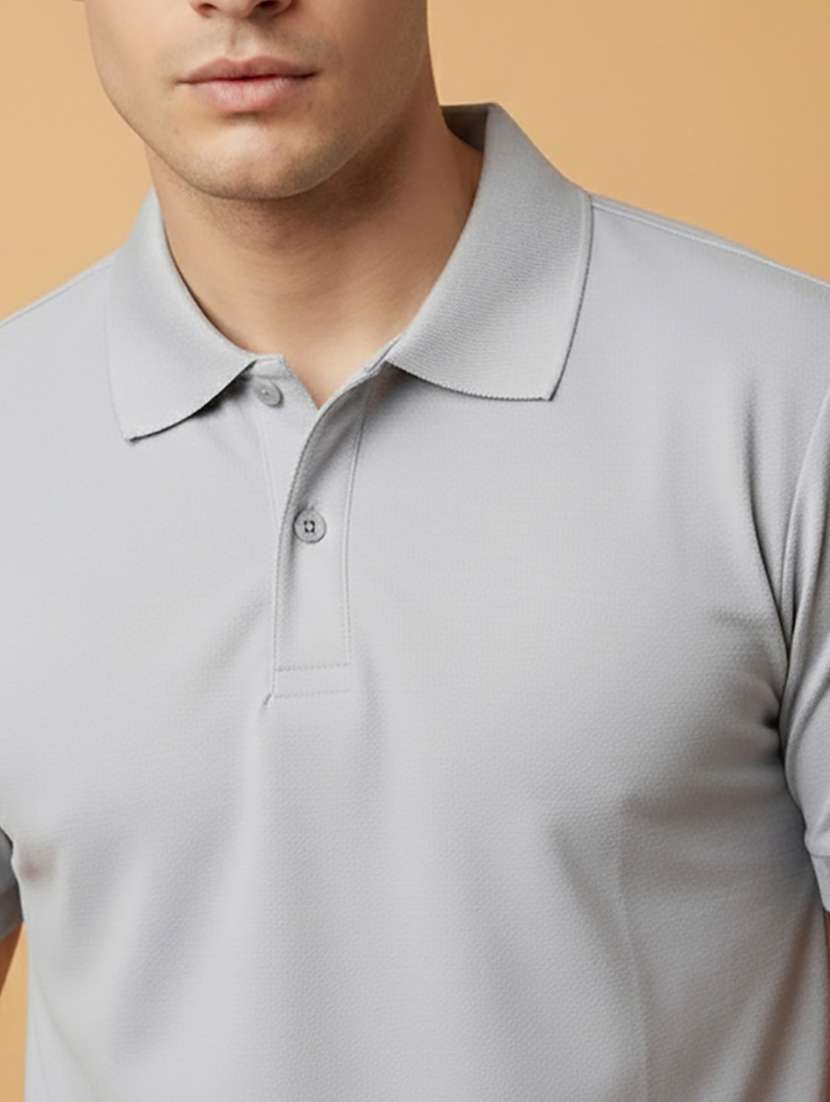 men solid short sleeve regular fit polo t-shirt - 22300877 -  Standard Image - 4