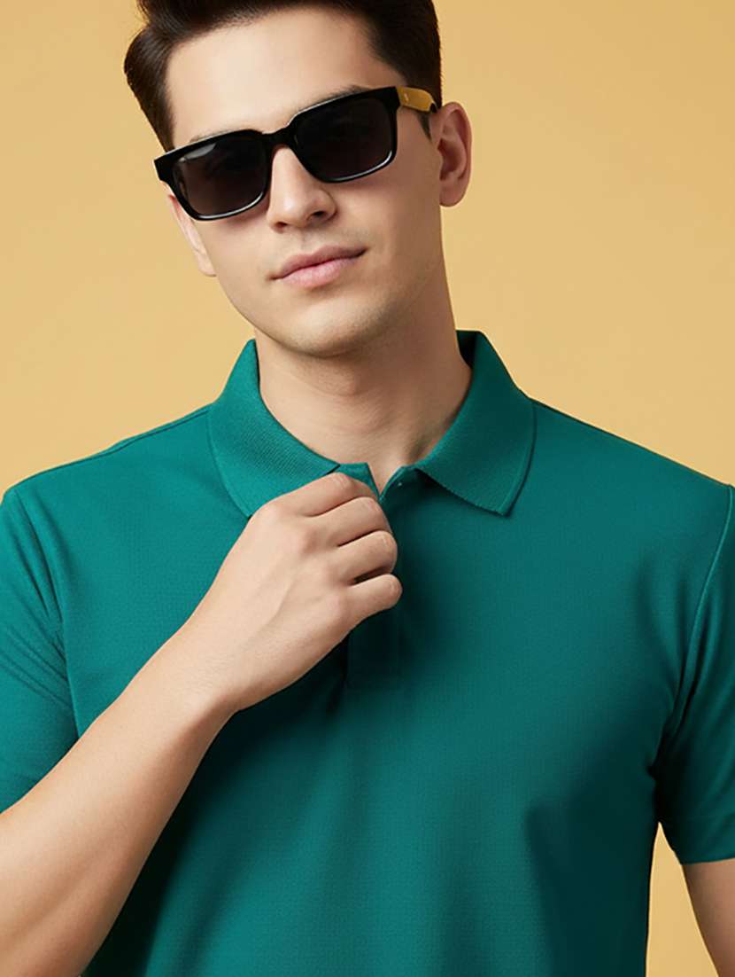 men solid short sleeve regular fit polo t-shirt - 22300881 -  Standard Image - 4