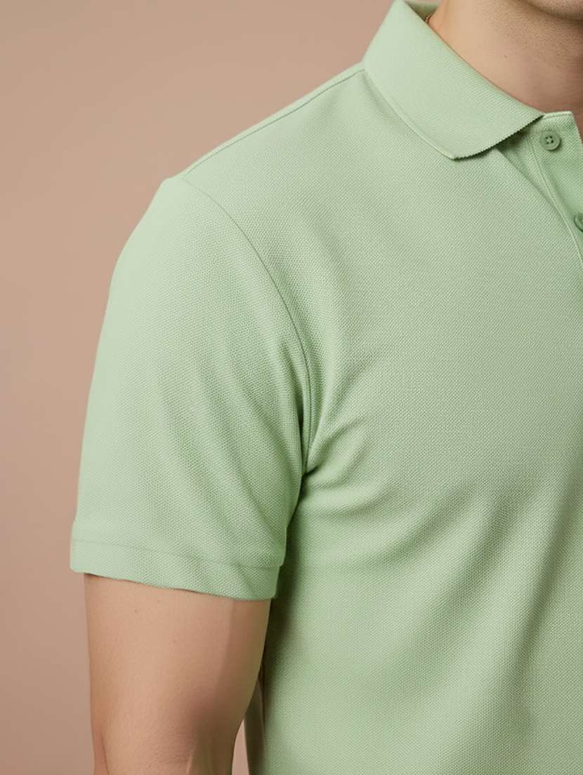 men solid short sleeve regular fit polo t-shirt - 22300882 -  Standard Image - 4