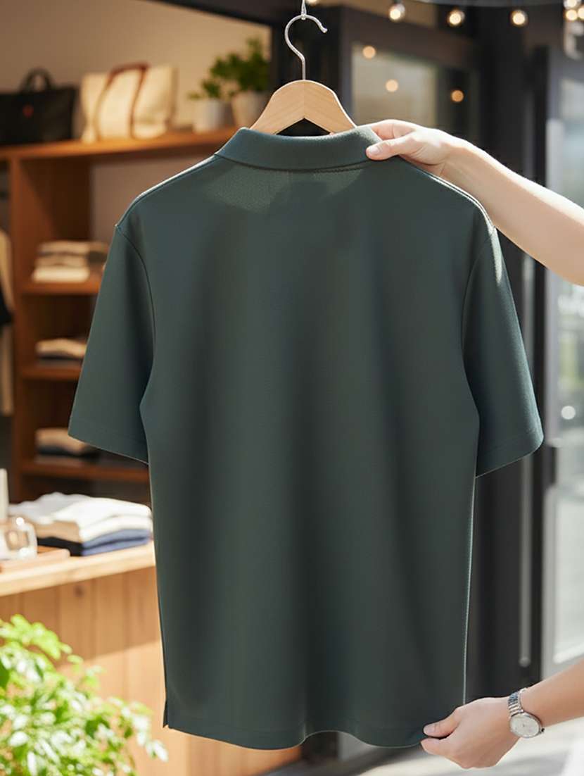 women solid short sleeve polo t-shirt - 22300899 -  Standard Image - 4