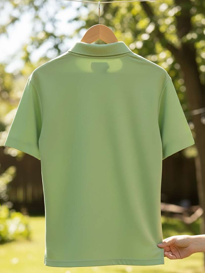 women solid short sleeve polo t-shirt - 22300902 -  Standard Image - 4